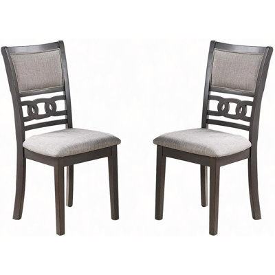 Dining Room Furniture Set Of 2 Side Chairs Cushion Seats Back Kitchen Breakfast Chairs