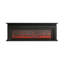 Foyer en bois massif noir avec meuble télé-118326089