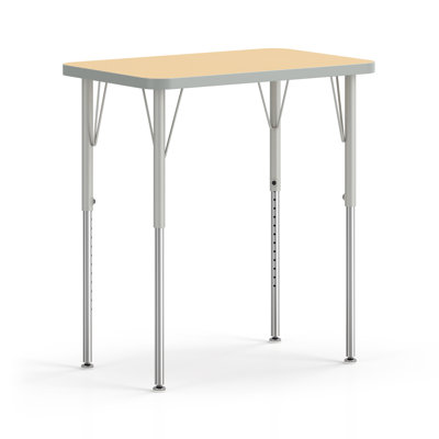 Build Rectangle Particle Board Adjustable Height Collaborative Desk