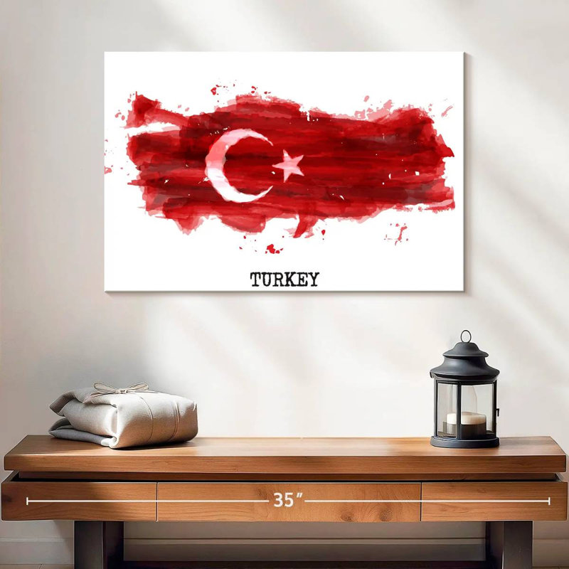 Borges Brush Style Turkish Flag