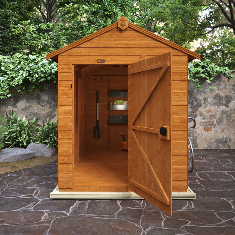 TigerFlex® Modular Buildings Solid Wood Garden Shed, 213cm H x 241cm W x 177cm D
