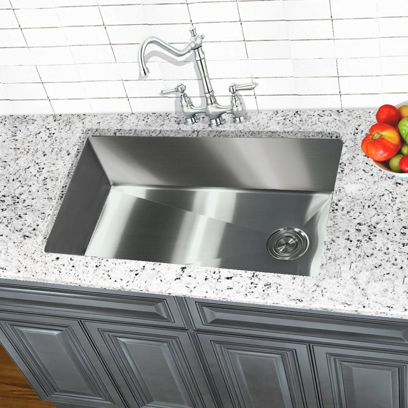 Pro Series 32'' L Stainless Steel Single Basin Kitchen Sink