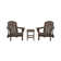Moncrief 2 - Person Plastic Folding Adirondack Chair with Table