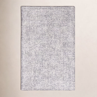 Rowe Ivory Black Hand-Tufted Checkered Rug