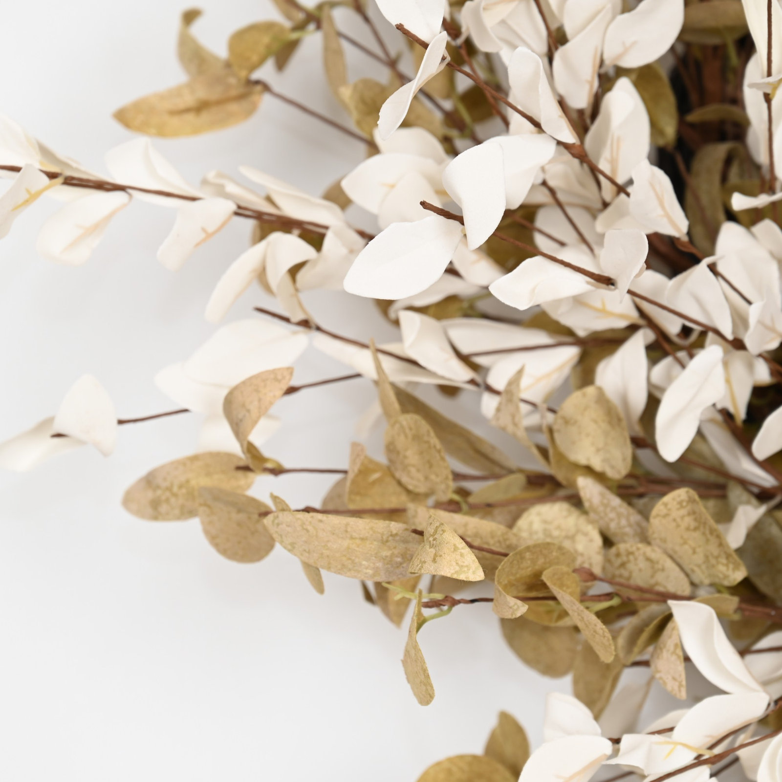 24" Handcrafted Eucalyptus No Holiday Wreath, White
