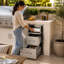 Meuble de cuisine en acier inoxydable de 43 cm (17 po) avec 3 tiroirs et porte-essuie-tout