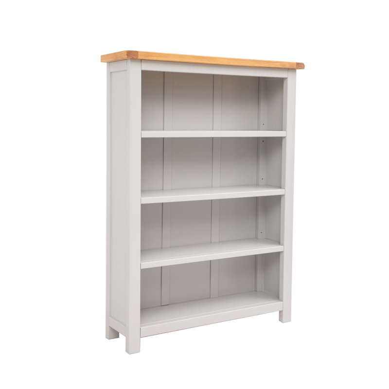 Venice 120cm H Standard Bookcase, (4 Shelves) 120cm H x 89cm W x 25cm D, Light Grey