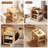 27.5"-36.2"Drop Leaf Expandable Rolling Coffee Table with Double Storage Shelves, Foldable Side Dining Cart for Small Space Living Room-1628801951