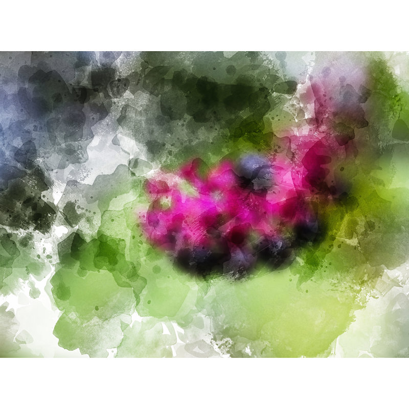 «Abstract 6858» par Chamira Young - Peinture, Papier avec cadre noir, H 25,25 po x l 31,25 po