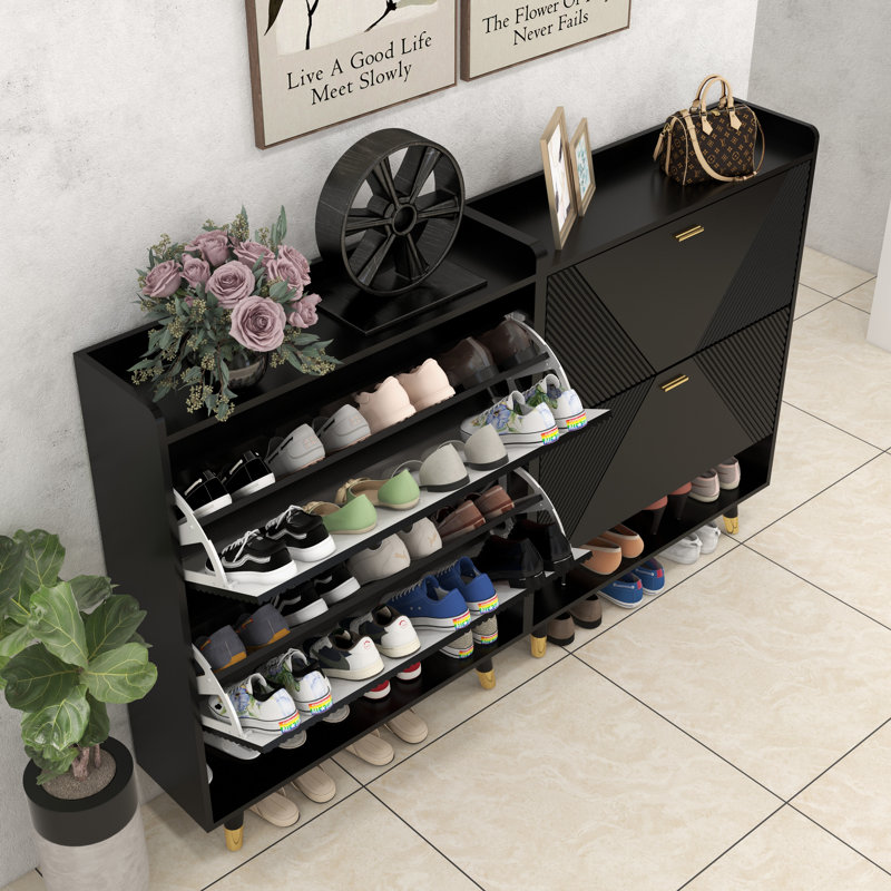 Rangement pour chaussures Enijah, Noir