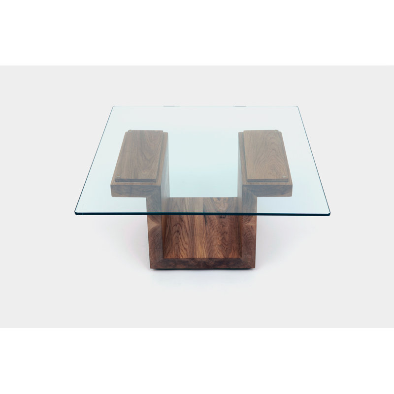 SQG Coffee Table, White Oak, 14.5" H x 28" L x 28" W