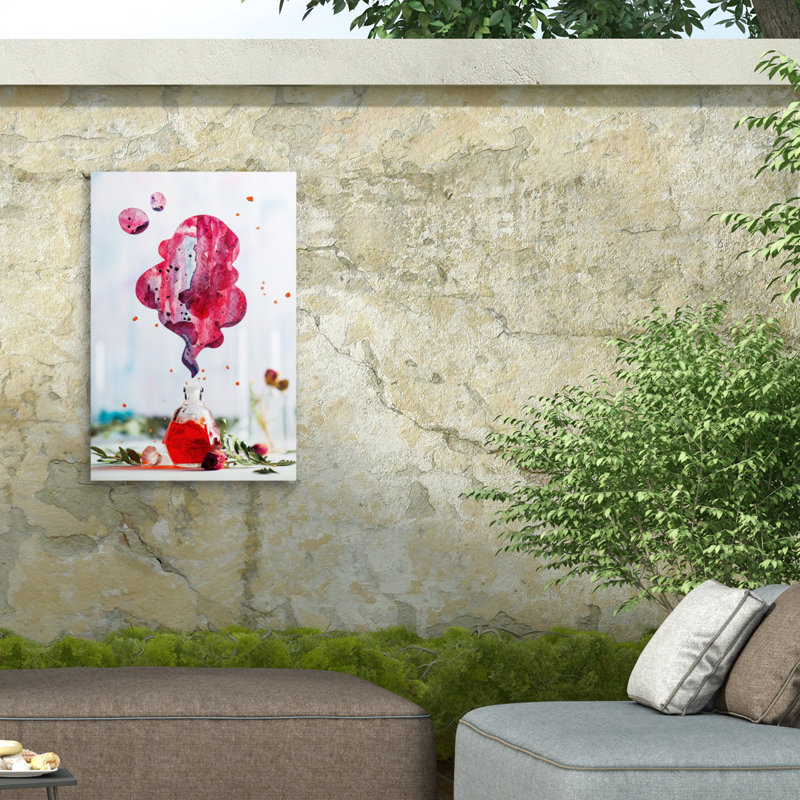 Toile d'extérieur rouge Dina Belenko, H 12 po x l 19 po