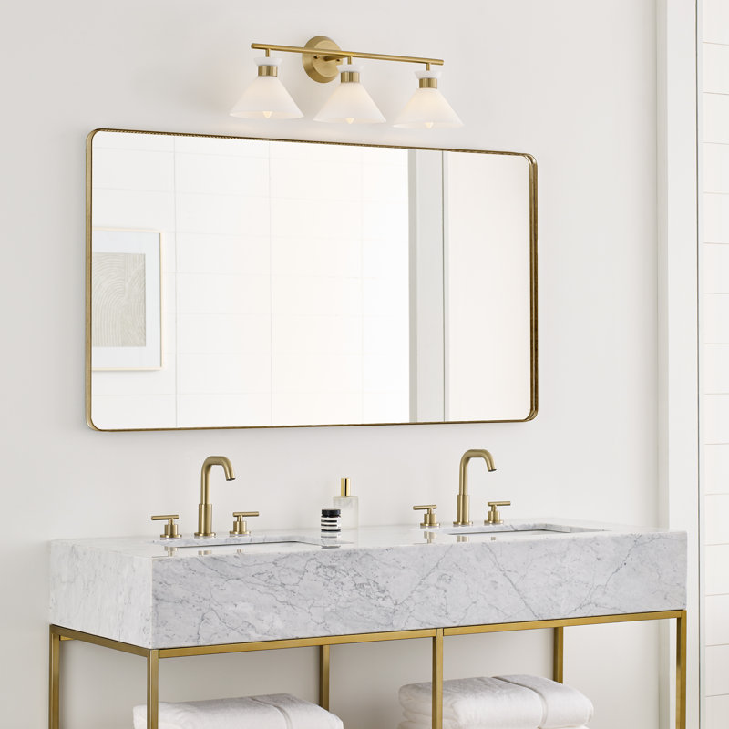 Belcarra Vanity Light, Satin Brass, 3