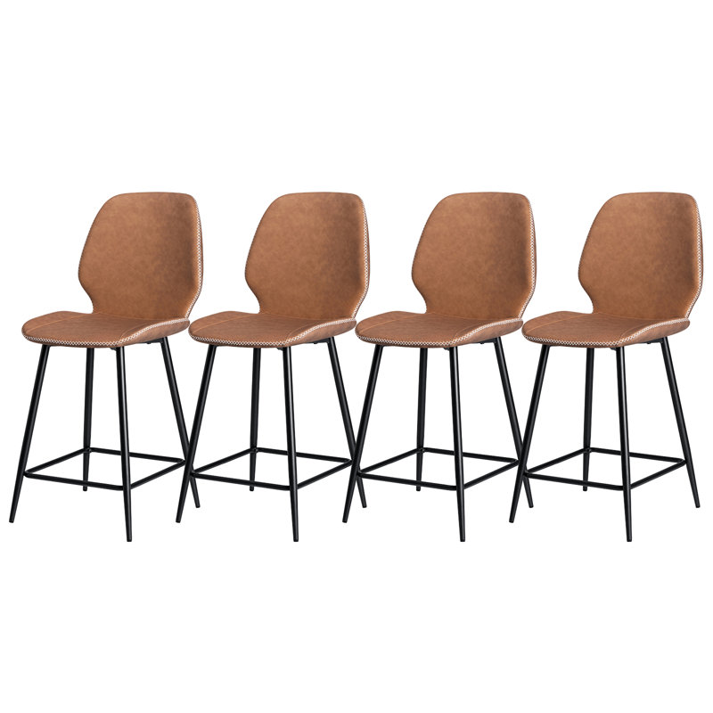 Tabouret de comptoir rembourré avec structure en métal, Tabouret de comptoir (siège d'une hauteur de 24 p, 4