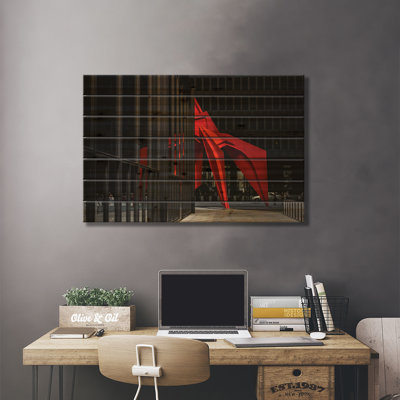 Chicago City Sculpture Art by Alex G Perez - Unframed Graphic Print on Wood
