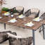 Ensemble repas pour patio en métal et osier pour 6 personnes Melissa-132208358-132208362