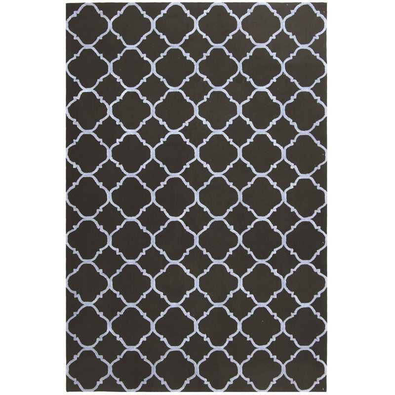 Tapis géométrique en coton crocheté à la main Fullerton, Rectangle 5 pi 6 po x 8 pi 6 po