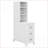 3-Drawer Nightstand with Charge Station &amp; Adjustable Shelves, White