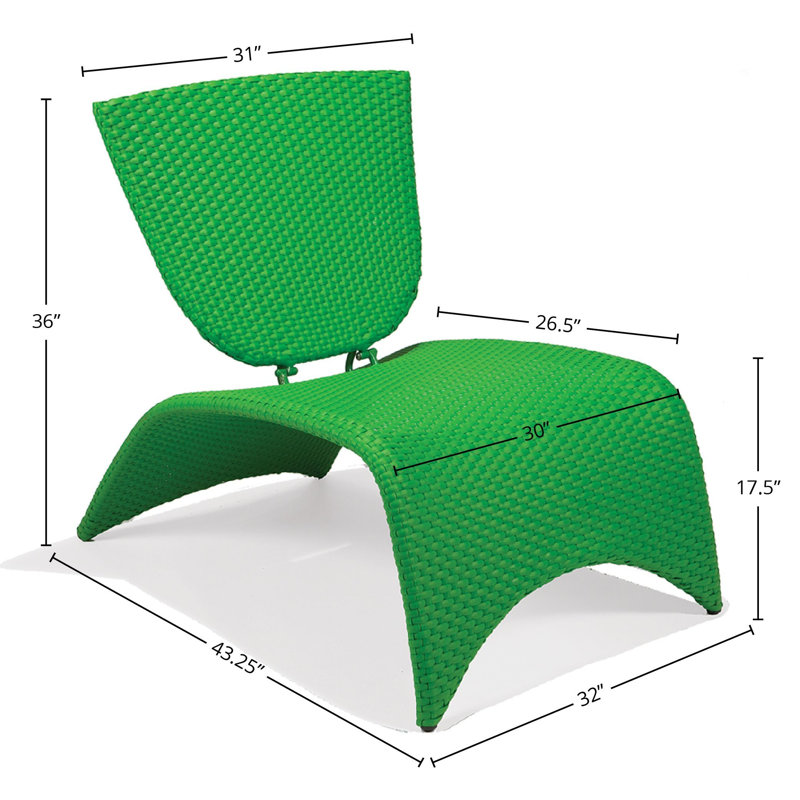 Malibu Nest Lounge Chair with Folding Back, Lime