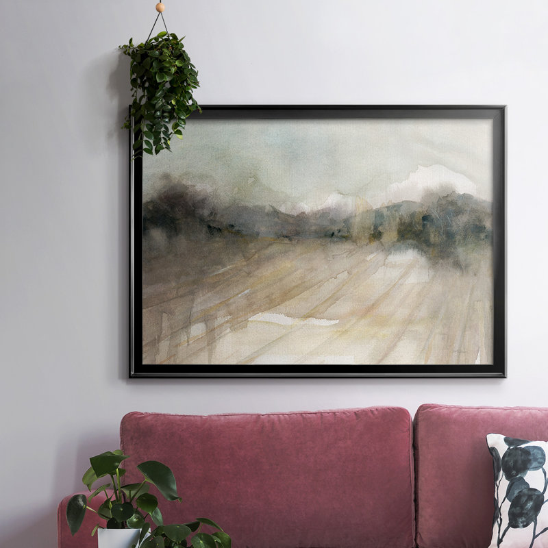 «Abstract Fields», reproduction sur toile, Noir, H 30 po x l 44 po x P 1,5 po