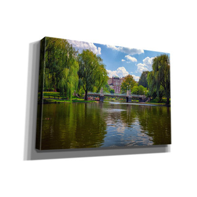 «Boston Public Garden Bridge» par Rick Berk, art mural sur toile
