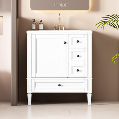 30"Bathroom Vanity with Ceramic Sink