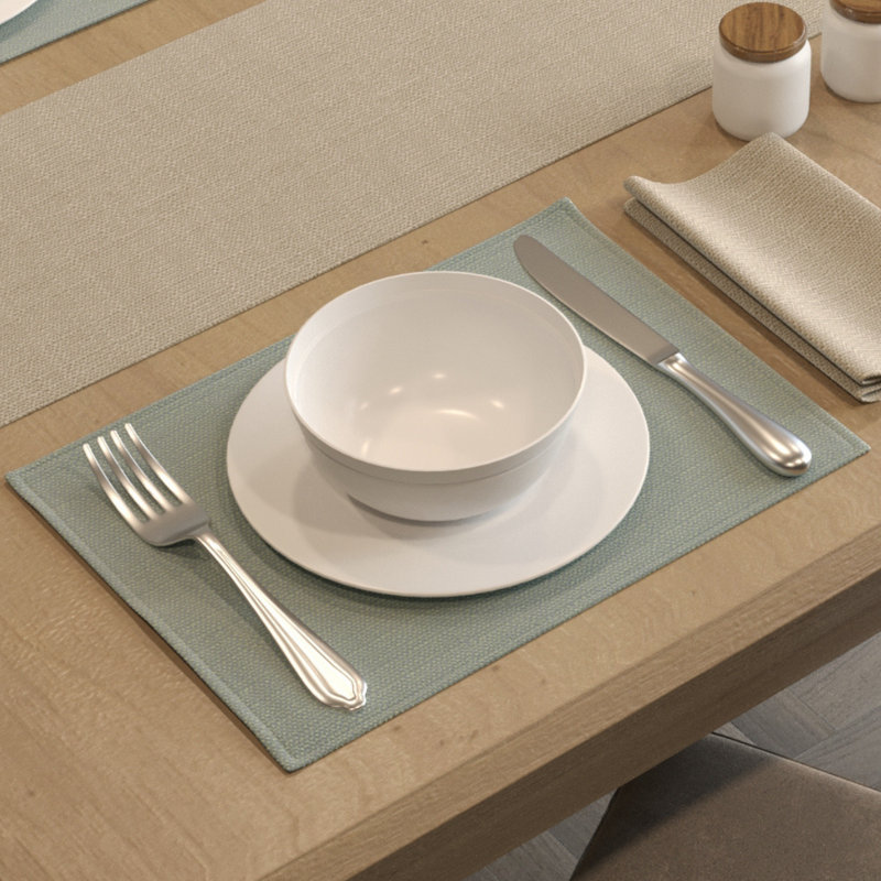 Arvilla Solid Colour Placemat, Duck Egg Blue