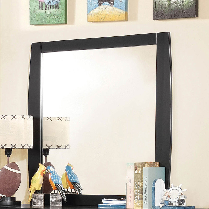 Miroir de commode Burdick, Noir