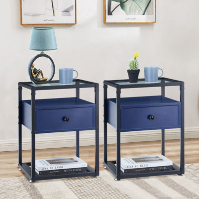 Auxter 15.7'' W Metal Nightstand