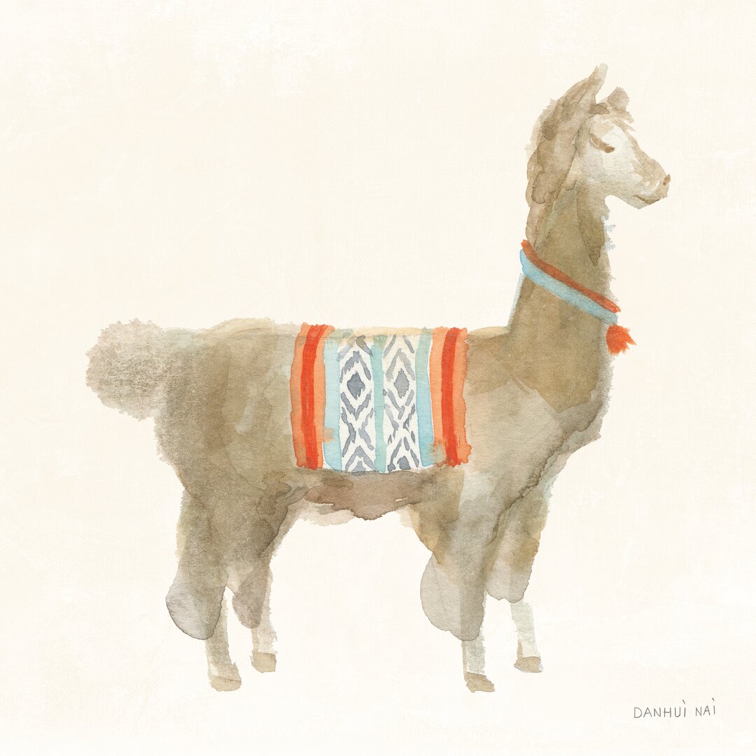 Leinwandbild Festive Llama III von Danhui Nai