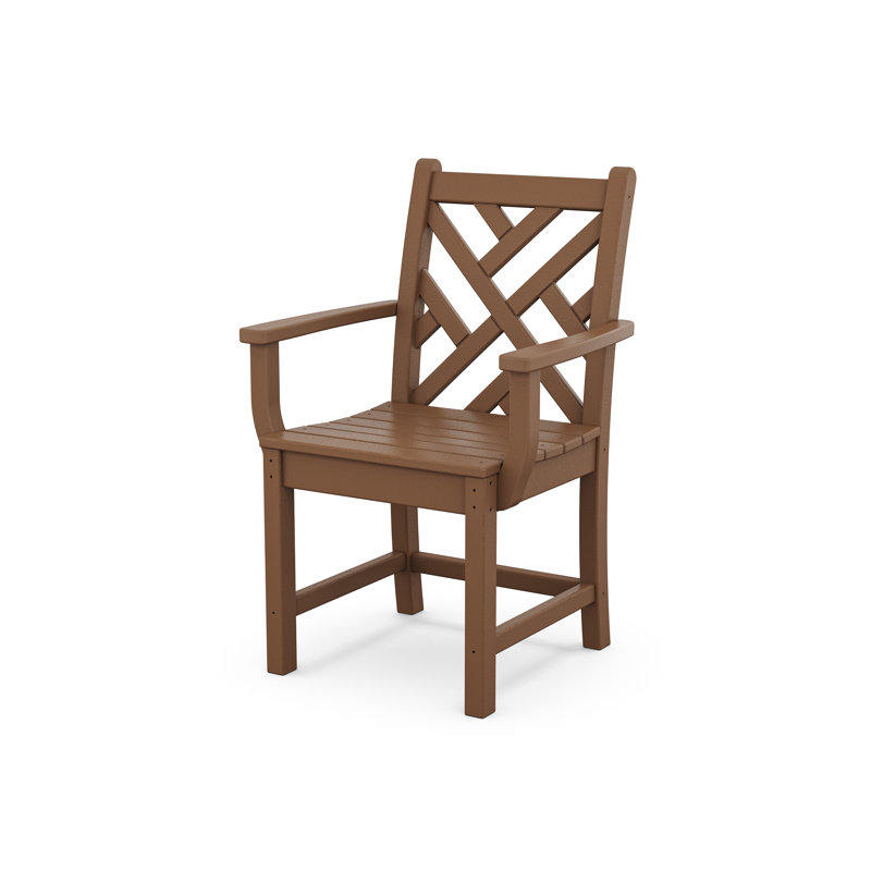 Lakeside POLYWOOD Chippendale Dining Arm Chair, Teak
