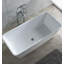 Ensemble de baignoire et douche incurvée simple simple en pierre artificielle rectangulaire l 59 po H 21,8 po