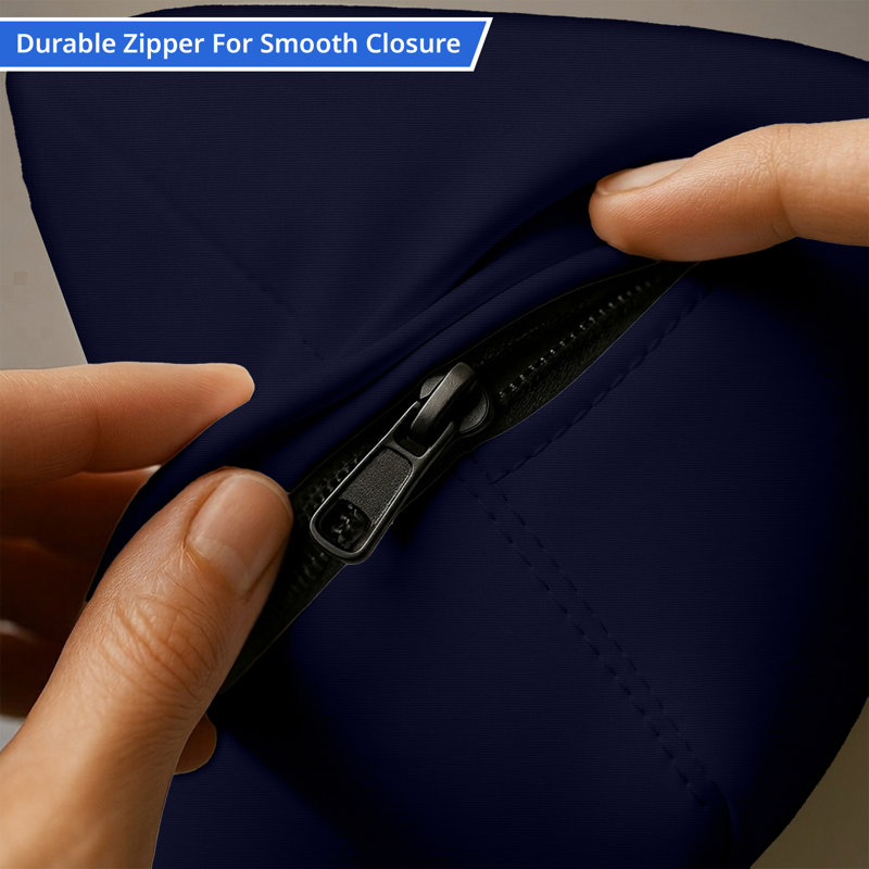 Sunbrella Square Weather Resistant Outdoor Pillow Cover and Insert, Navy, 20"H x 20"W