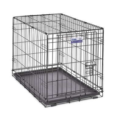 MidWest Homes for Pets Newly Enhanced Single Door iCrate Dog Crate Includes Divider Panel