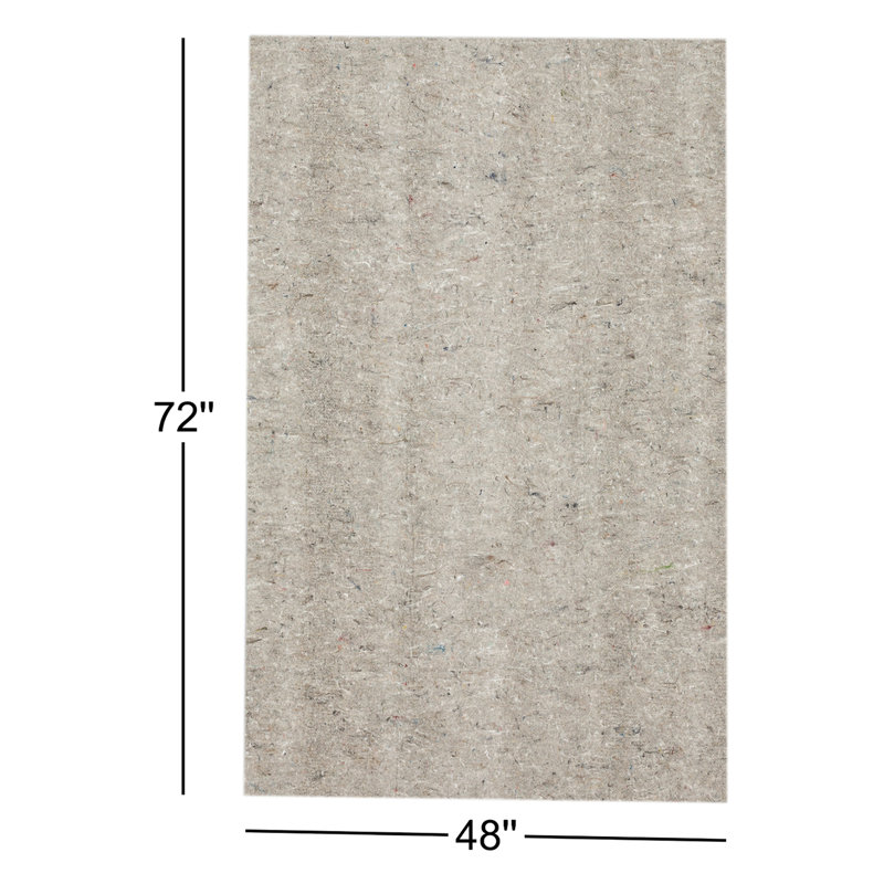 Bottorff Dual Surface 0.33" Non Slip Rug Pad, Rectangle 4' x 6'