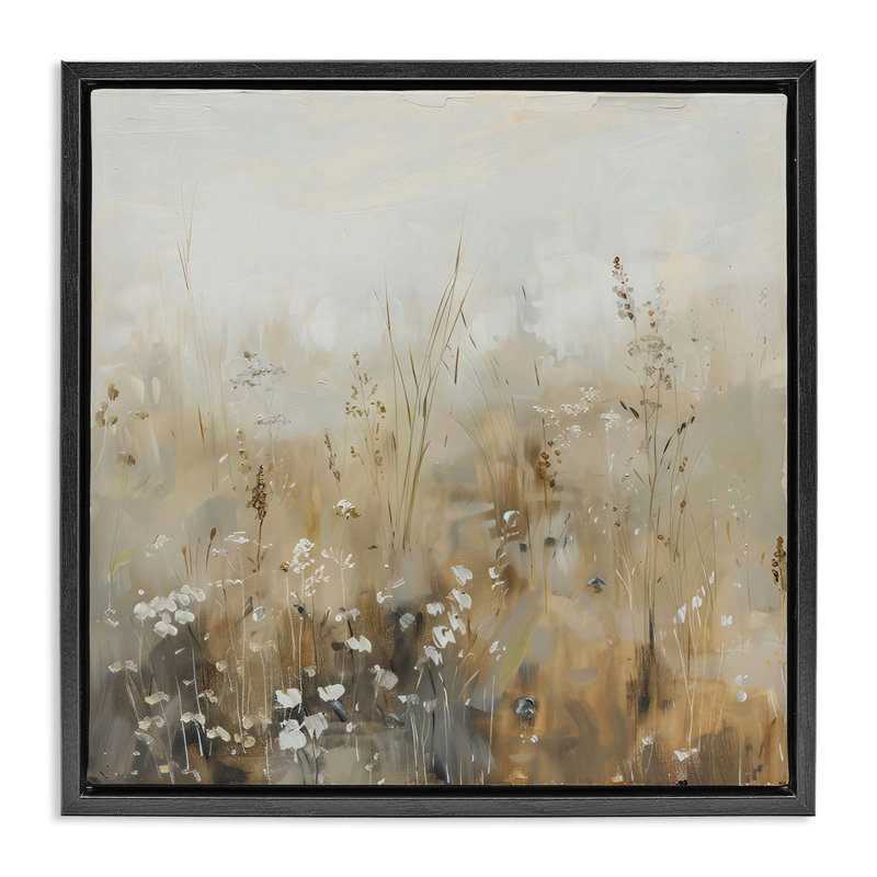 Cadre flottant à motif de fleurs sauvages, par LSR Creative Studio, Cadre flottant noir de jais, H 18 po x l 18 po