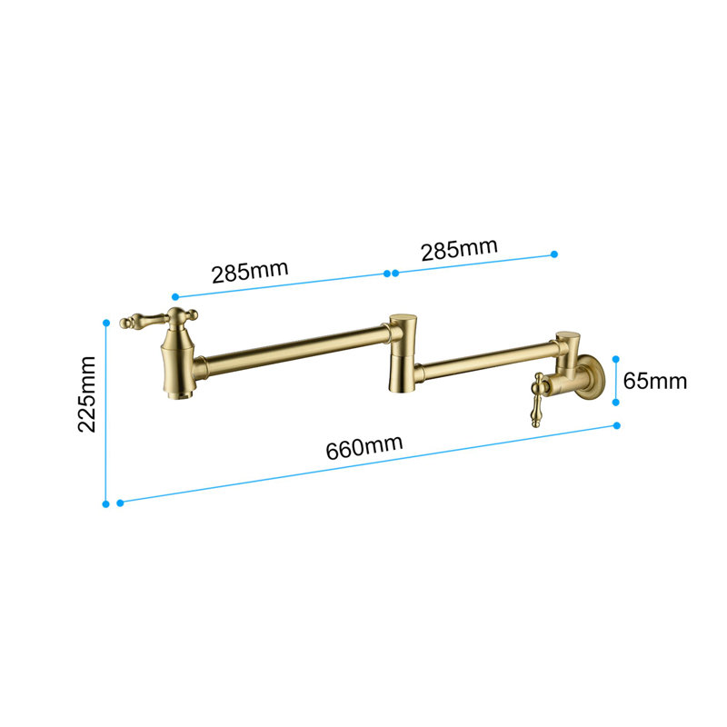 KIKO HOME Kitchen Faucet, Brushed Gold