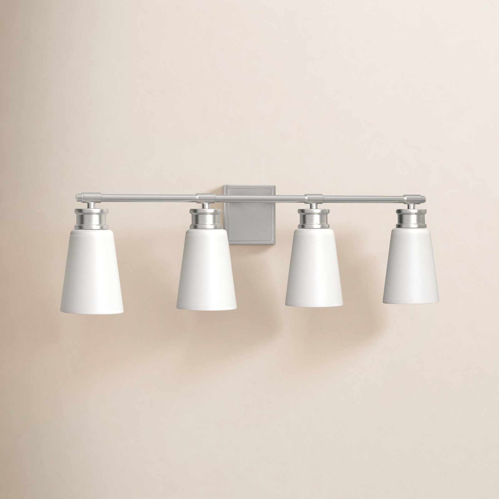 Orlanda 4-Light Dimmable Vanity Light, Brushed Nickel