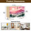 Buffet étroit de 35,4 po de largeur - armoire de rangement d'appoint à 2 portes avec paysage de montagne Misty Pine