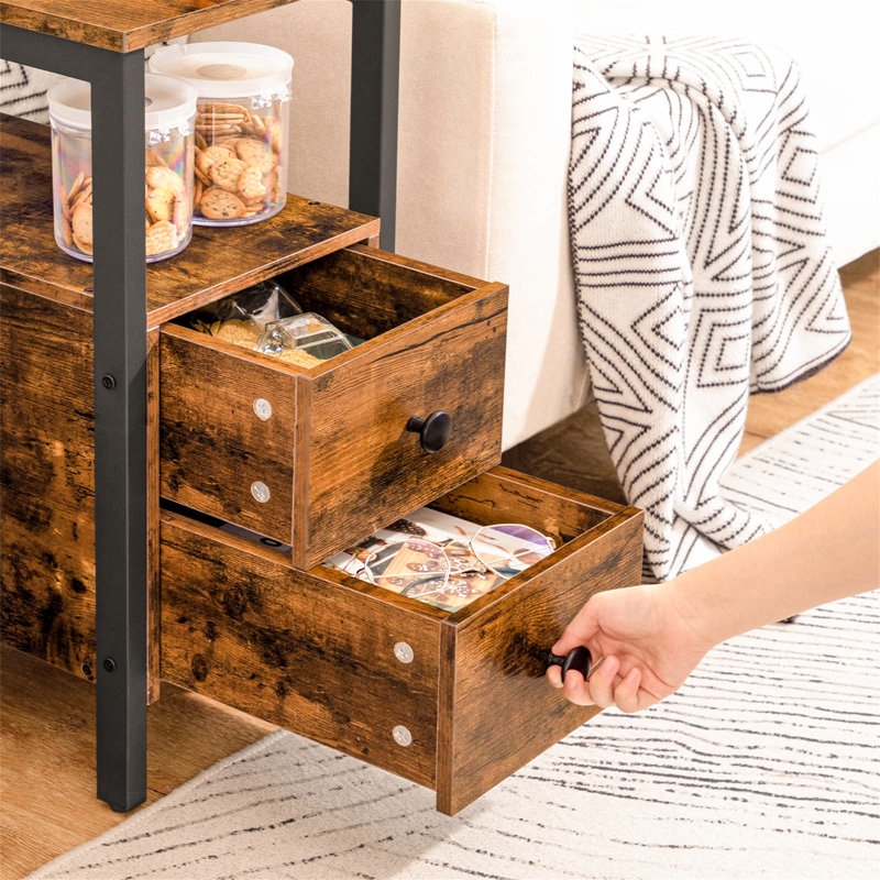 Ohanko 30cm W Iron Bedside Table