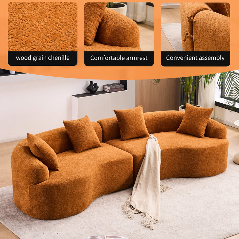 Mobilier de luxe orange luxueux - exotique élégant et pratique Ambiance du salon