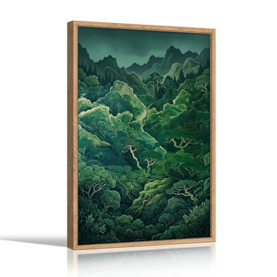 Paysage de forêt, art mural sur toile, ensemble de 1