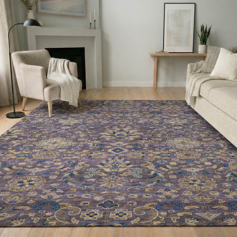 Tapis lavable à la machine de qualité supérieure Mayfield AMF2485, Mauve, 10 pi x 14 pi
