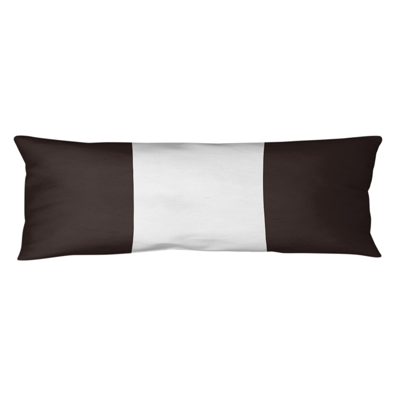 Oreiller pour le corps à rayures en polyester / polyester, Brun / Blanc, Adames Football