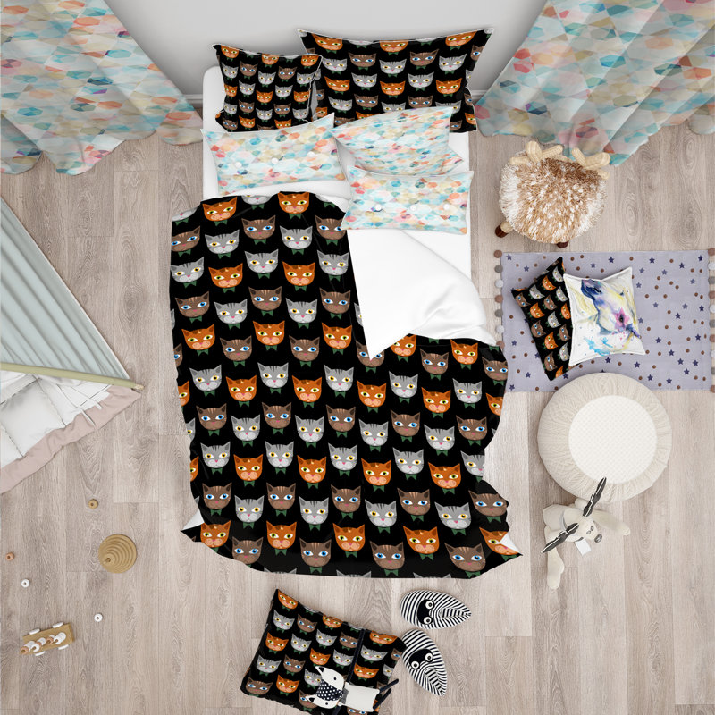 Ensemble de housse de couette moderne pour enfants, Housse de couette double / grand + 2 taies
