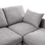 Canapé modulaire gris avec siège mobile et ressorts ensachés 85,4 po