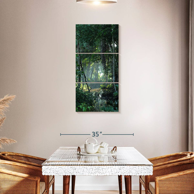 Forêt tropicale, H 44 po x l 21 po