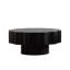 Table basse festonnée noire: forme unique à bord ondulé, pièce centrale élégante pour les espaces élégants.-1310550903