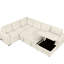 Canapé modulaire beige avec configuration en U et méridienne de rangement pour optimiser l'espace Lit escamotable conçu intelligemment