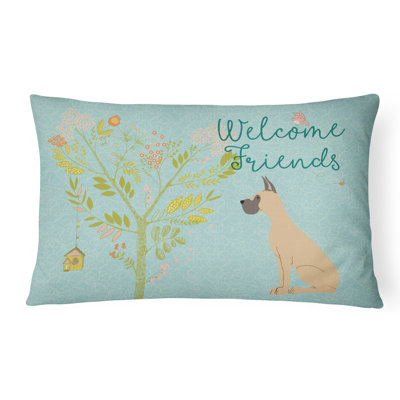  Coussin intérieur / extérieur Welcome Friends Great Dane